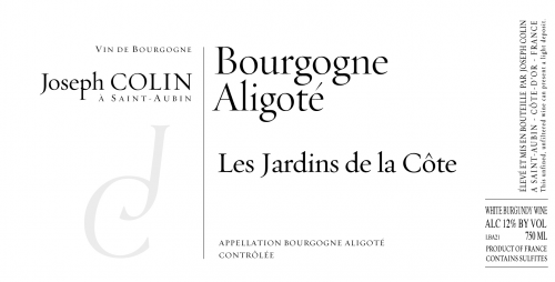 Bourgogne Aligote 'Les Jardins de la Cote', Joseph Colin