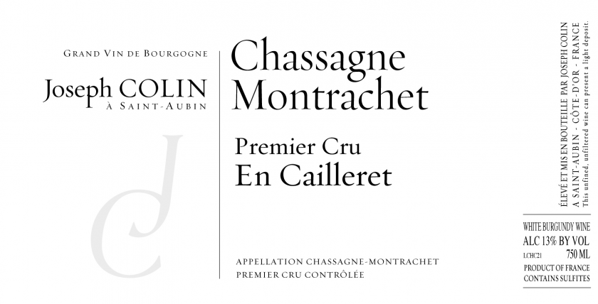 ChassagneMontrachet 1er En Cailleret