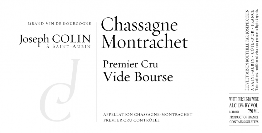 ChassagneMontrachet 1er Vide Bourse