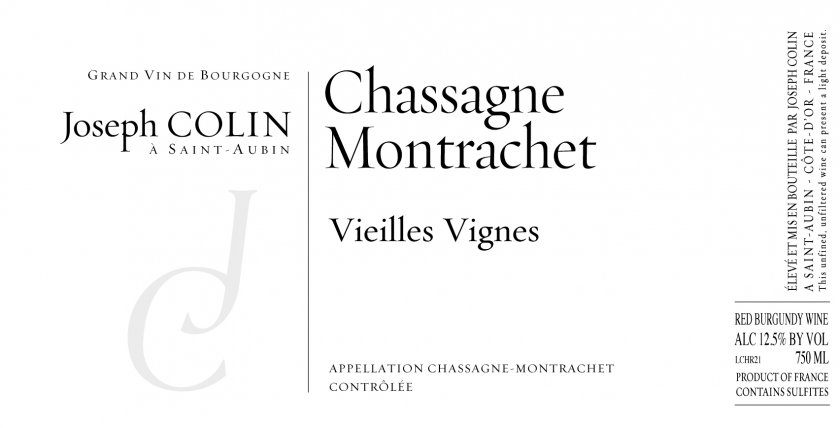 ChassagneMontrachet Rouge Joseph Colin