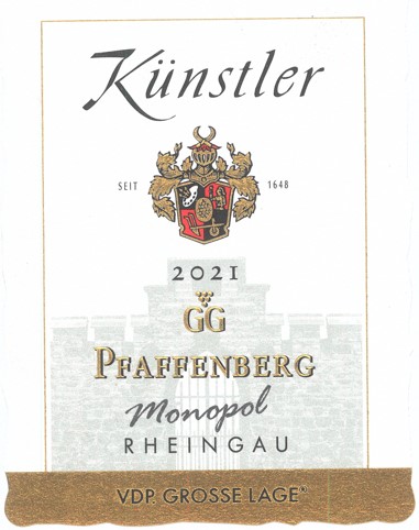 Knstler Hattenheimer Pfaffenberg Monopol Riesling Grosses Gewchs