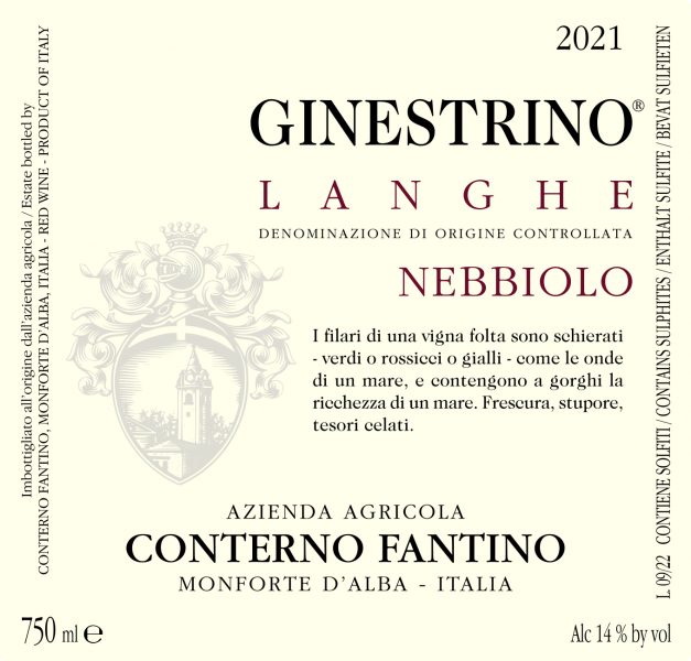 Langhe Nebbiolo Ginestrino Conterno Fantino