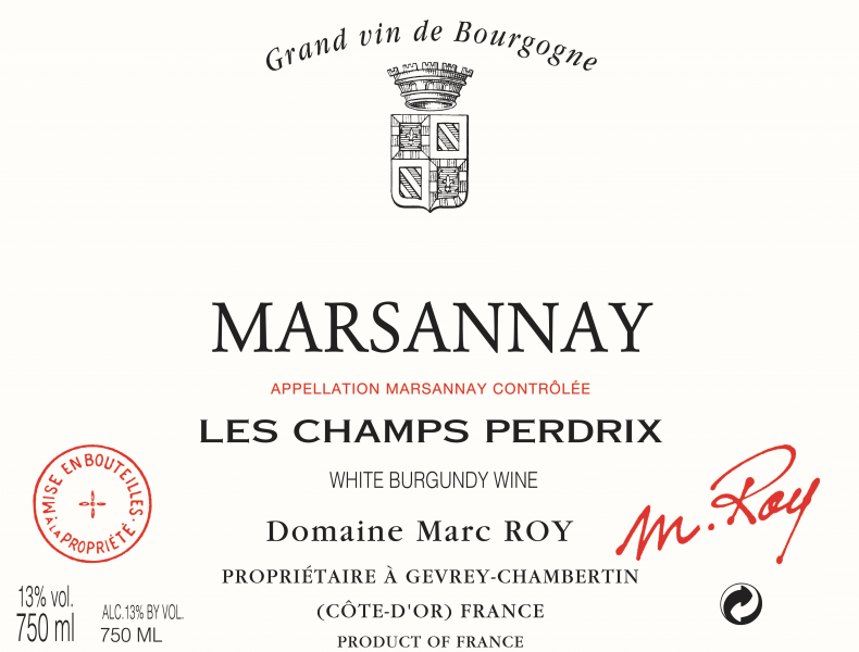 Marsannay Blanc 'Les Champs Perdrix', Domaine Marc Roy