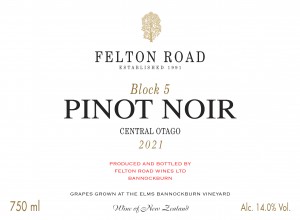 Pinot Noir Block 5 Felton Road
