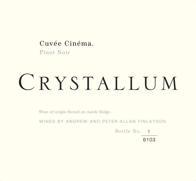 Pinot Noir Cuvee Cinema Crystallum