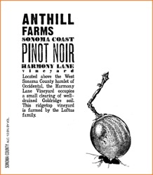 Pinot Noir Harmony Lane Vyd Anthill Farms