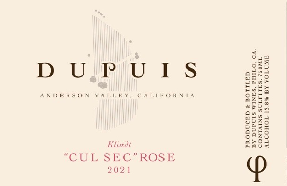Rose 'Cul Sec', DuPuis Wines