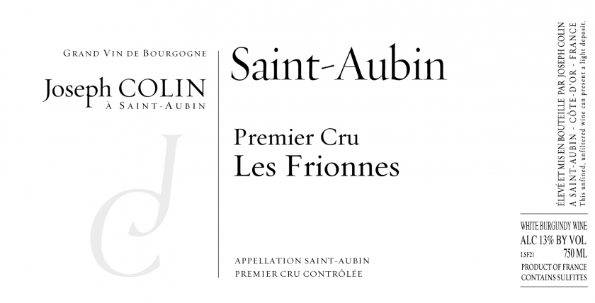 SaintAubin 1er Les Frionnes Joseph Colin