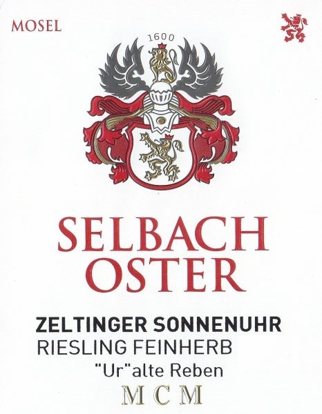 SelbachOster Zeltinger Sonnenuhr Uralte Reben Riesling Sptlese Feinherb