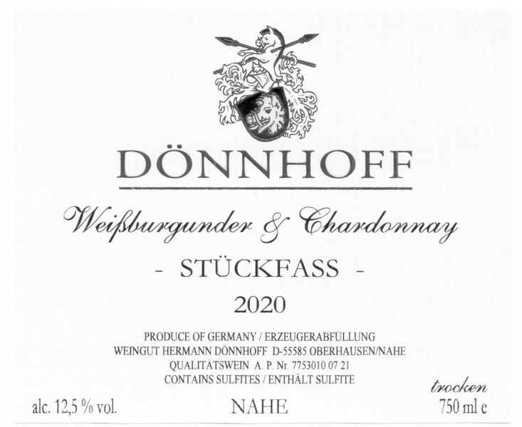 Stckfass Weissburgunder  Chardonnay