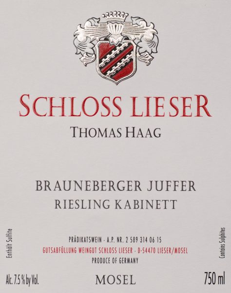 Schloss Lieser Brauneberger Juffer Riesling Feinherb