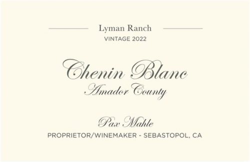 Chenin Blanc 'Lyman Ranch', Pax