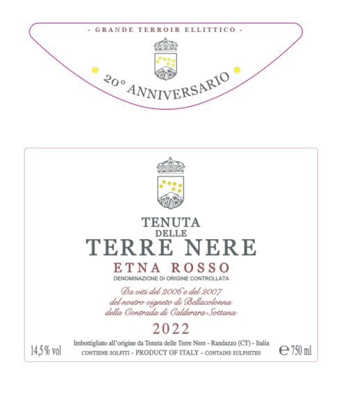 Etna Rosso Anniversario  Calderara Sottana Terre Nere