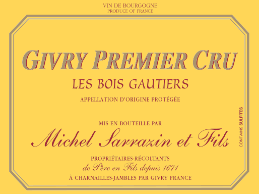 Givry Rouge 1er Les Bois Gauthiers