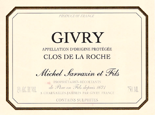 Givry Rouge Clos de la Roche