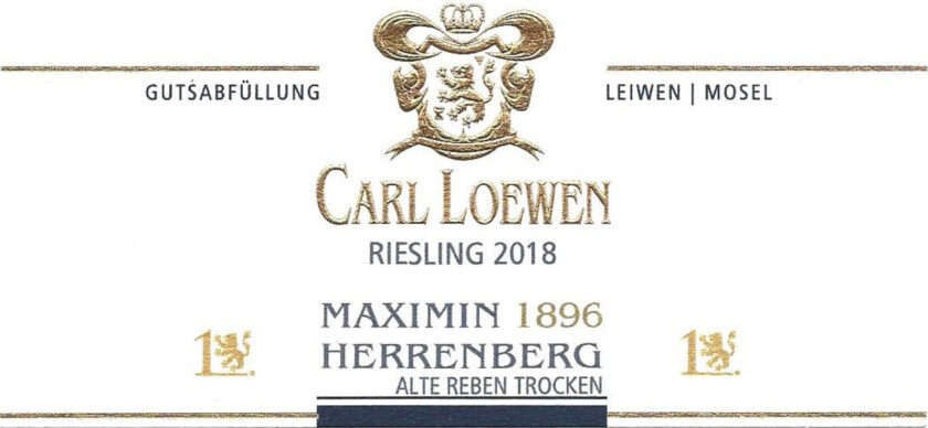 Loewen Longuicher Maximin Herrenberg 1896 Alte Reben Riesling Erste Lage Trocken