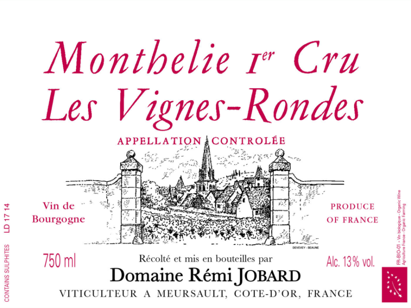 Monthelie Rouge 1er Vignes Rondes