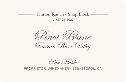 Pinot Blanc 'Dutton Ranch - Shop Blk'