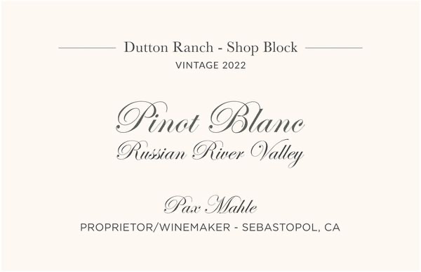 Pinot Blanc Dutton Ranch  Shop Blk Pax