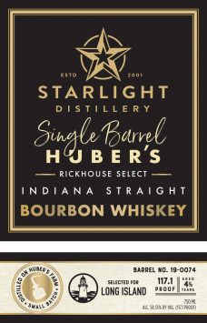 Indiana Straight Bourbon Whiskey, Single Barrel, Carl T., 'Long Island'