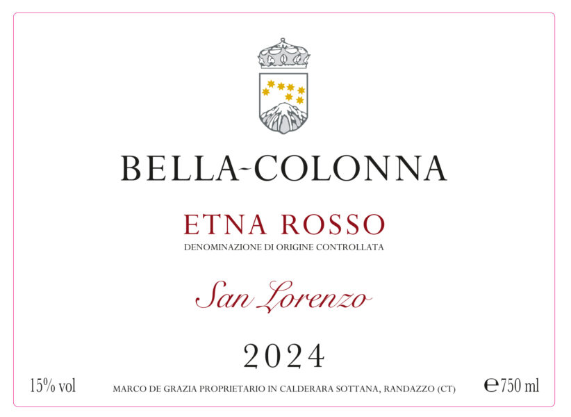 Etna Rosso San Lorenzo BellaColonna