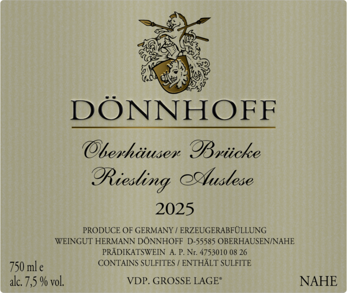 Dnnhoff Oberhuser Brcke Riesling Auslese Goldkapsel