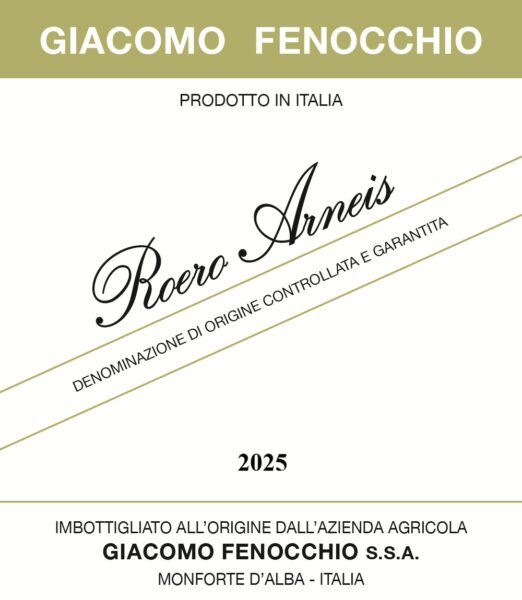 Roero Arneis Giacomo Fenocchio Stelvin
