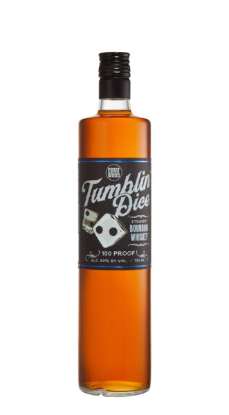 Straight Bourbon Whiskey Tumblin Dice New Bottle Proof and Wood