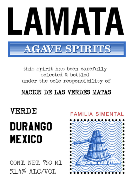 Destilado de Agave Verde Durango Lamata