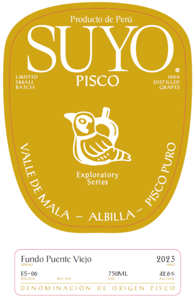 Pisco Exploratory Series Albilla Fundo Puente Viejo Suyo Pisco